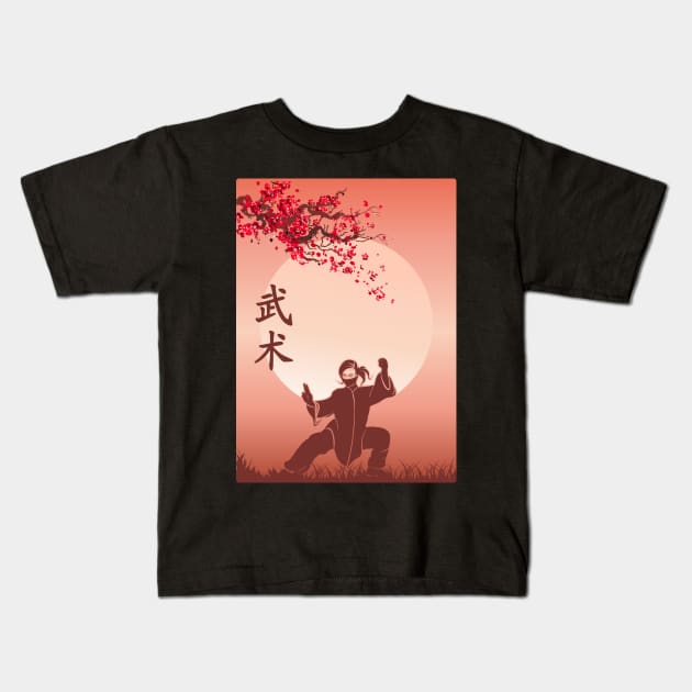 WUSHU SPORT | KUNGFU MARTIAL ART Kids T-Shirt by VISUALUV